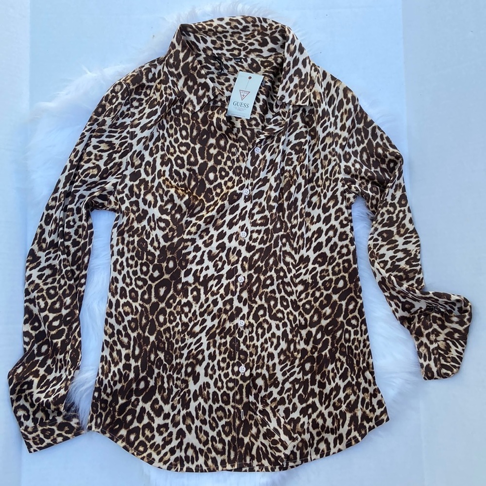 New GUESS Long Sleeve Blouse SZ S